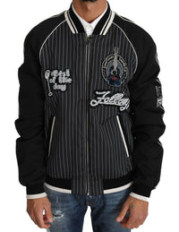 Dolce & Gabbana Black DD58 SG62 Sequined Beaded Men's Jacket