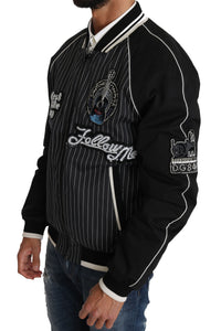 Dolce & Gabbana Black DD58 SG62 Sequined Beaded Men's Jacket