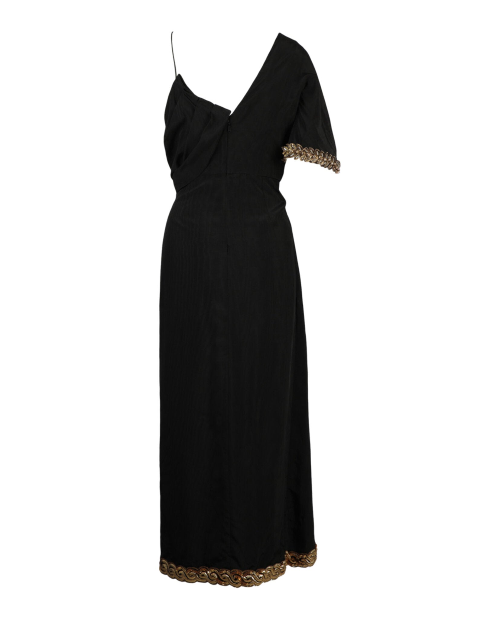 gucci women's dress Gucci Womens Beaded Draped Midi Dress – Bluefly