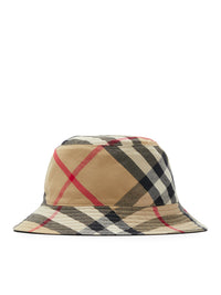 Burberry Men Reversible Cotton Blend Bucket Hat