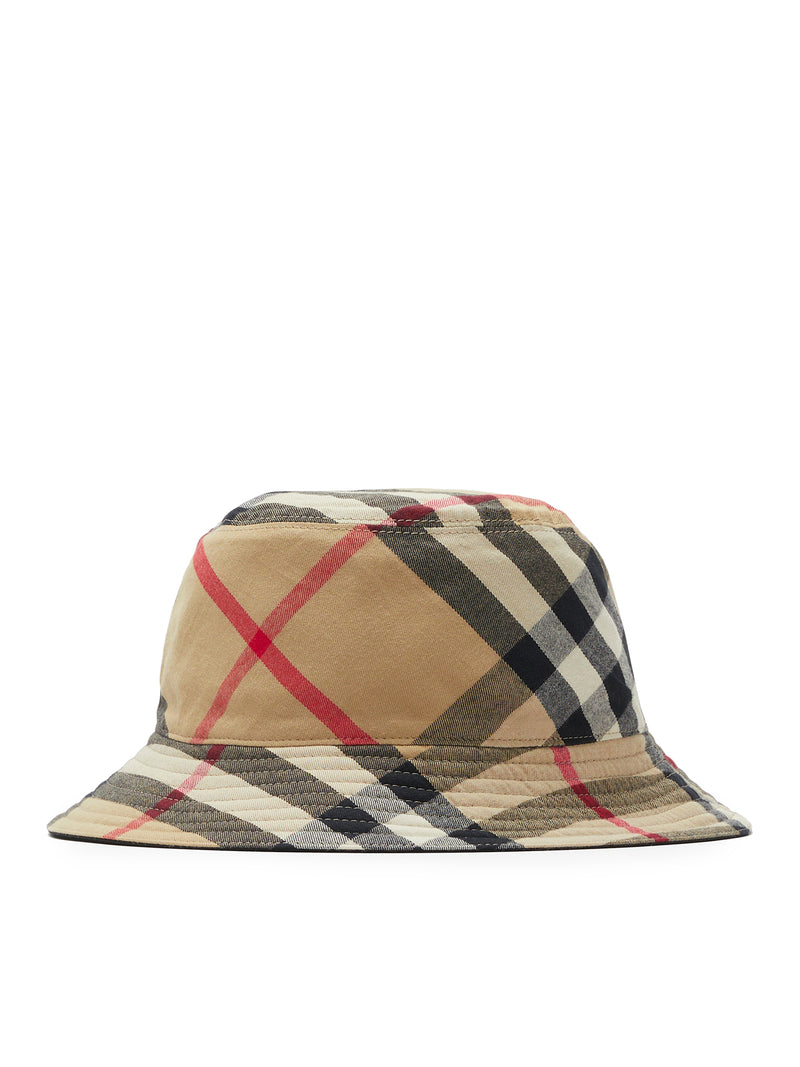 Burberry Men Reversible Cotton Blend Bucket Hat