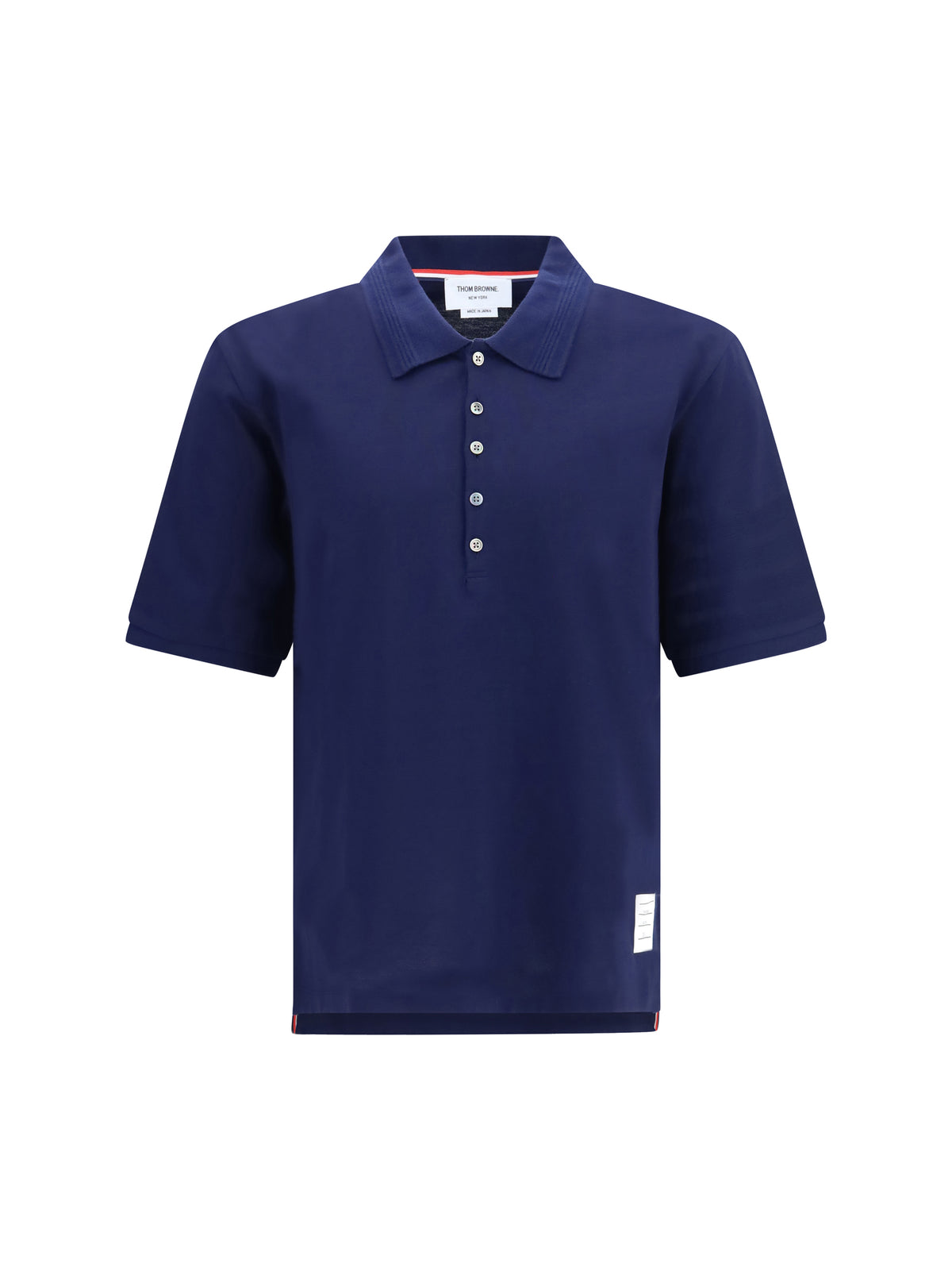 Thom Browne Men 4-Bar Cotton Jersey Polo