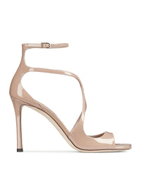 Jimmy Choo Women Azia95 Patent Leather Sandals In Pastel Pink