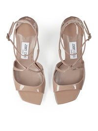 Jimmy Choo Women Azia95 Patent Leather Sandals In Pastel Pink