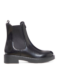 Prada Women Brushed Leather Ankle Boots