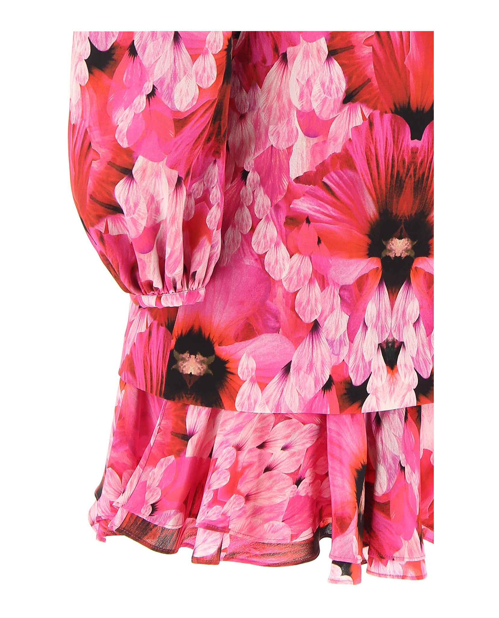 Alexander McQueen Womens Floral-Print Silk Mini Dress