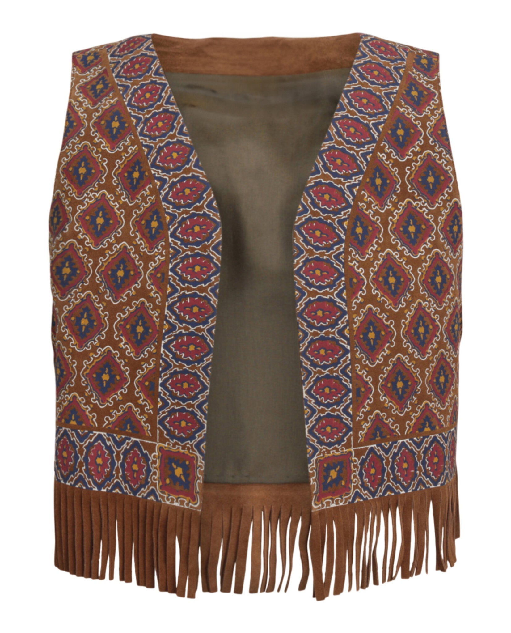 Gucci Mens Printed Suede Vest