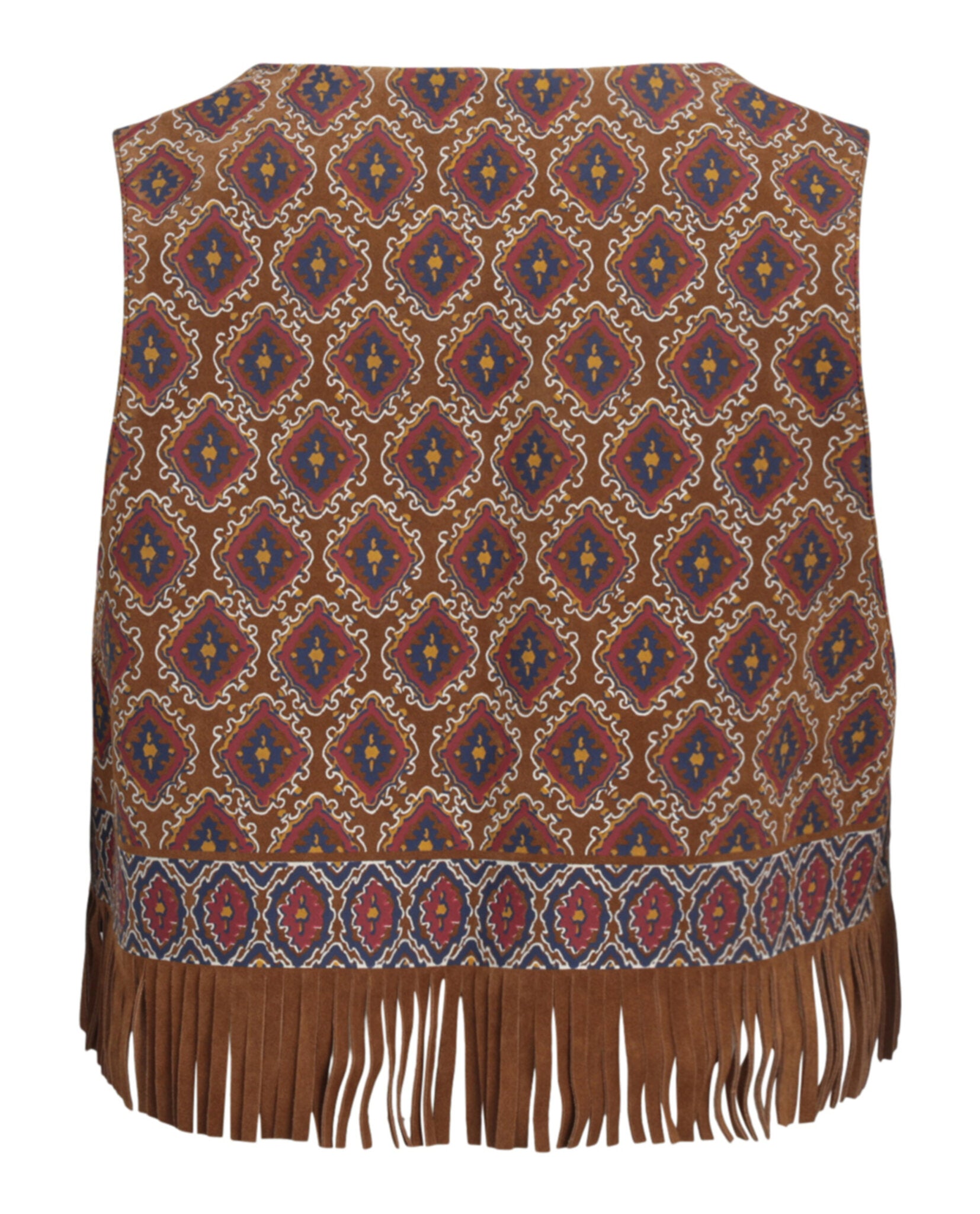 Gucci Mens Printed Suede Vest