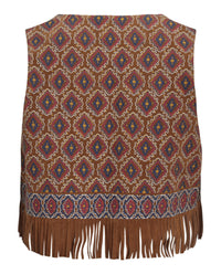 Gucci Mens Printed Suede Vest