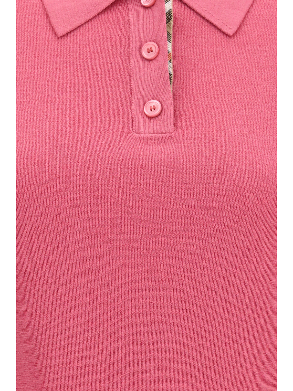 Burberry Women Wool Polo With Check Details