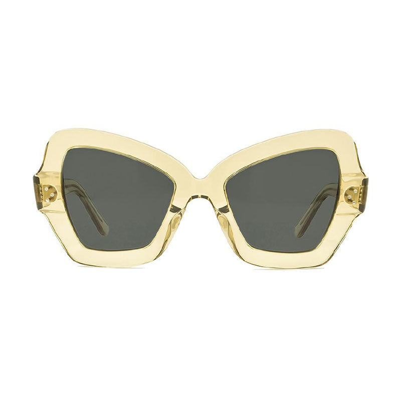Celine Butterfly Full Rim, with a Yellow frame and Grey lens.