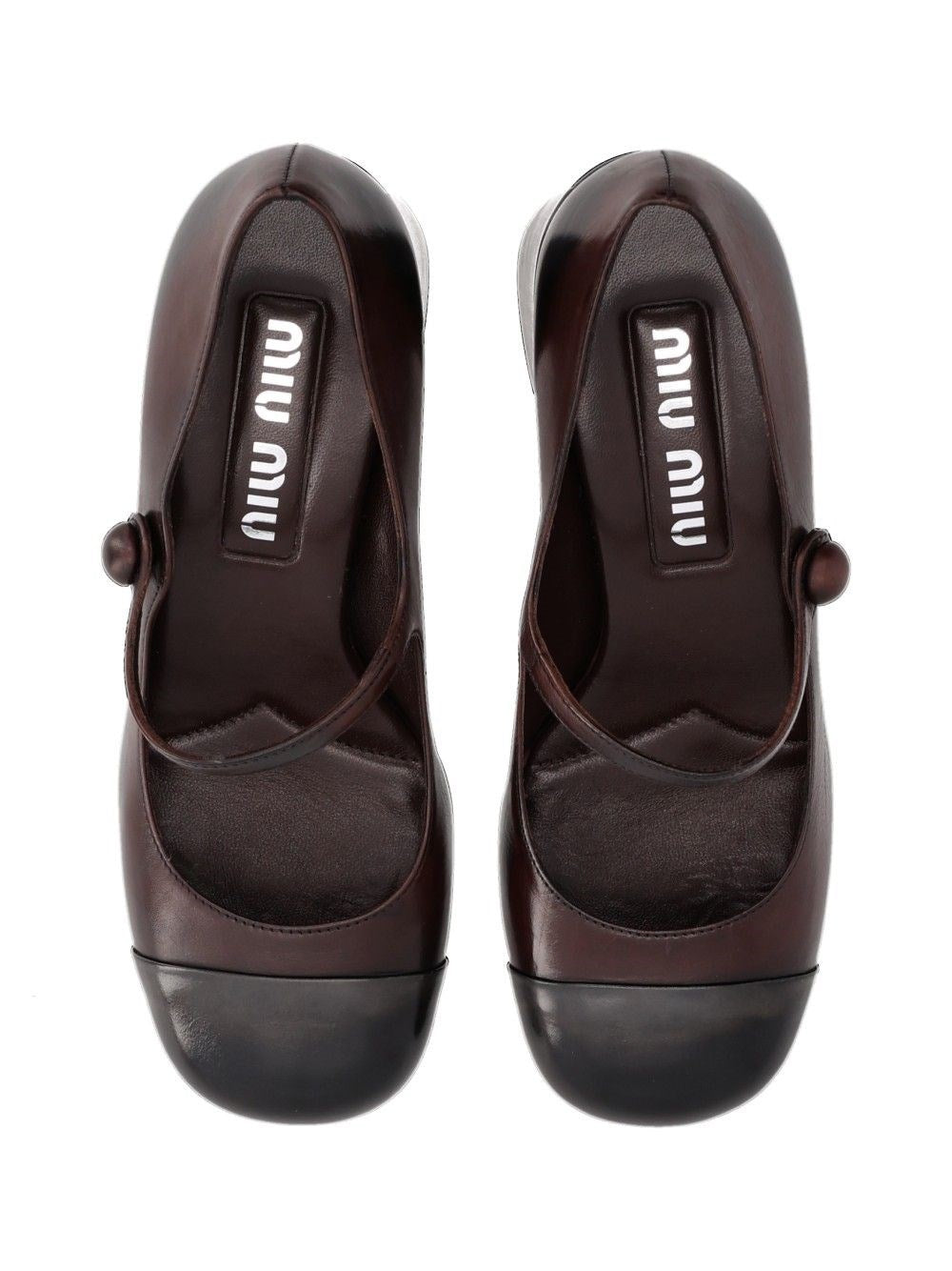 Miu Miu Women Waxed Leather Pumps