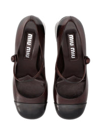 Miu Miu Women Waxed Leather Pumps