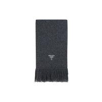 Prada Cashmere Logo Scarf Men