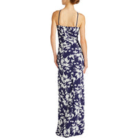 Womens Ruched Full Length Evening Dress