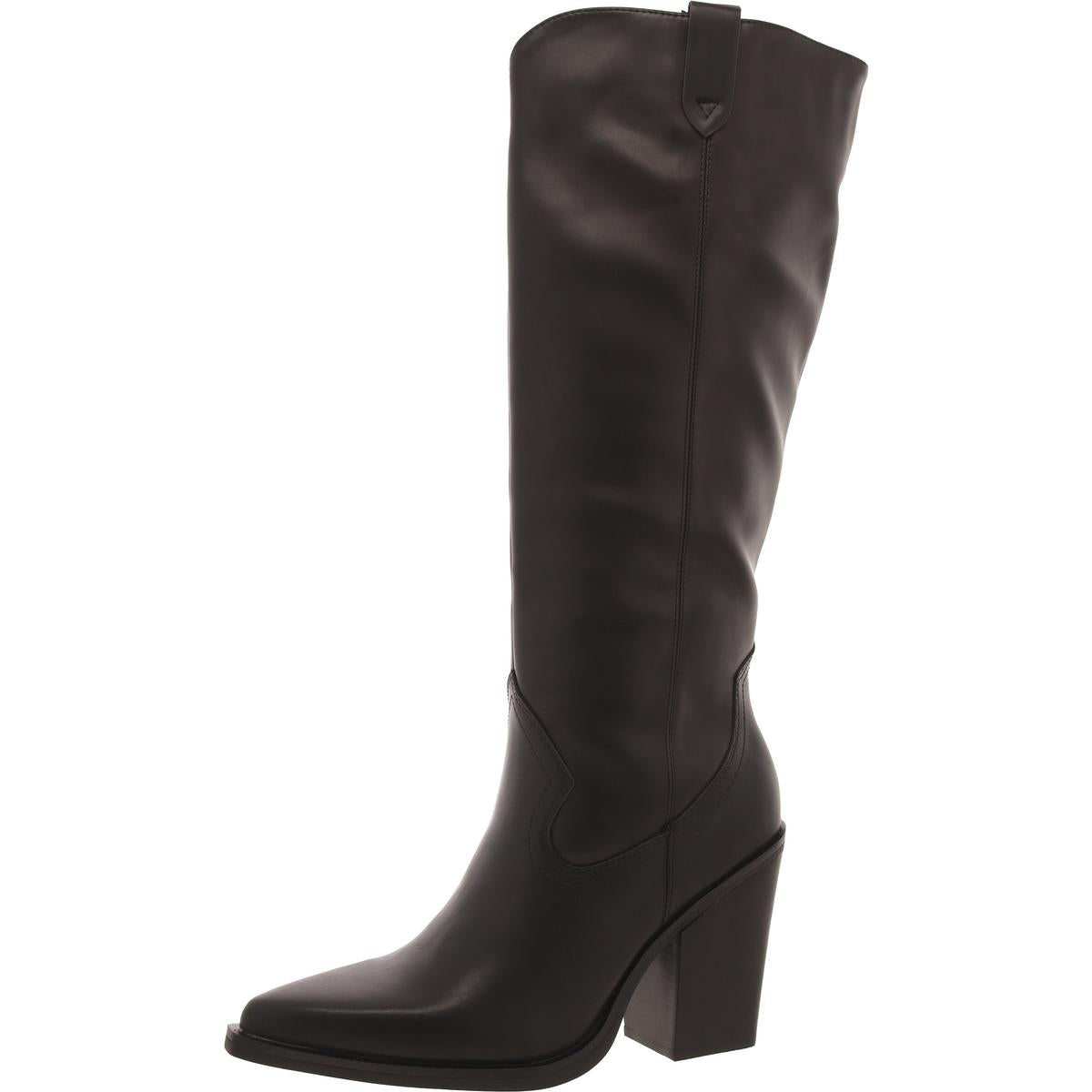 Baltimore Womens Faux Leather Pointed Toe Knee-High Boots