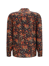 Gucci Women Silk Flora Print Shirt With Neck Bow