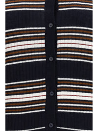 MAX MARA STUDIO Max Mara Studio Women Striped Silk And Wool Cardigan