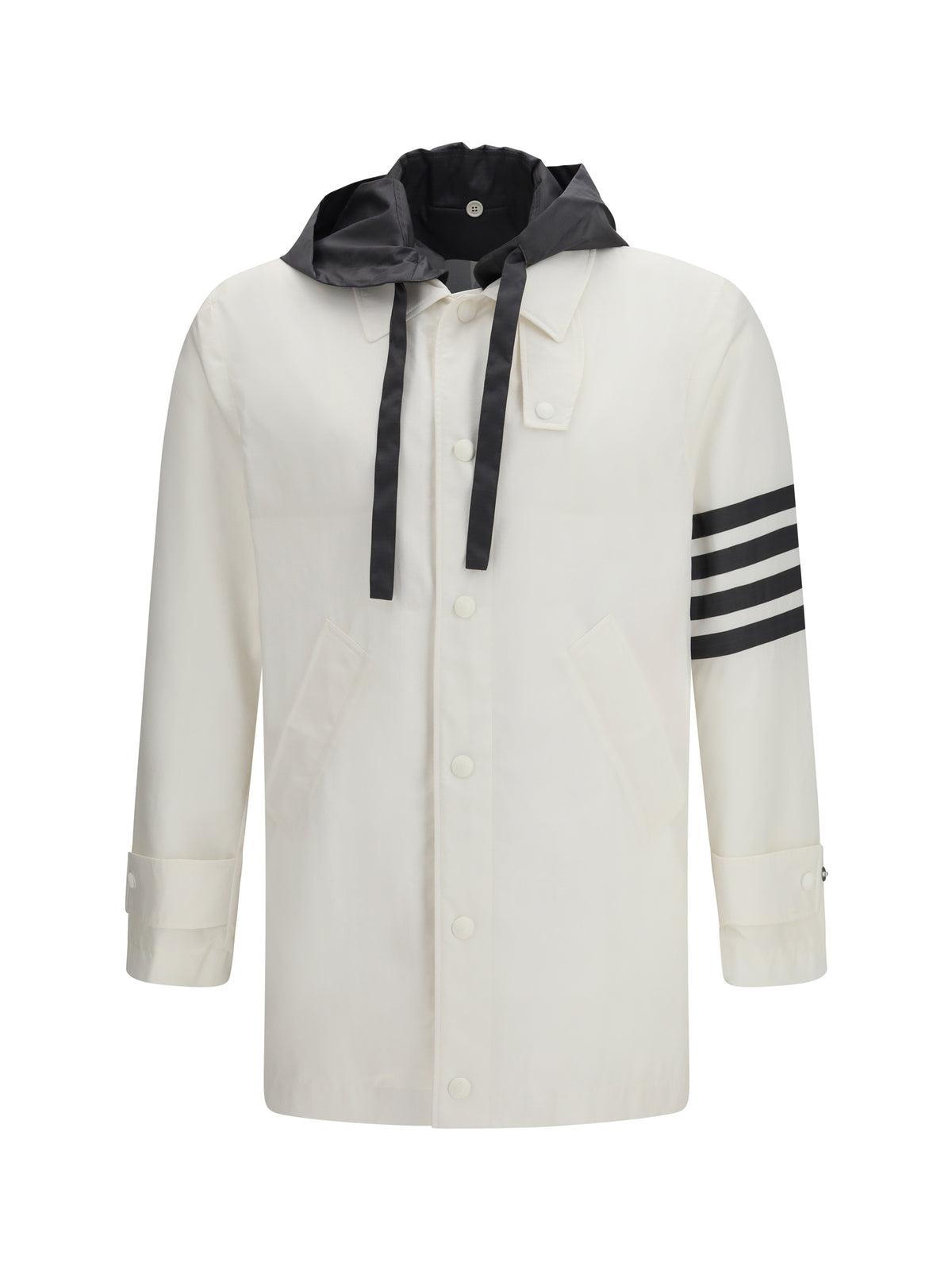 THOM BROWNE Thom Browne Men Unconstructed Hooded Bal Collar
