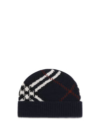 Burberry Women Check Cashmere-Blend Beanie