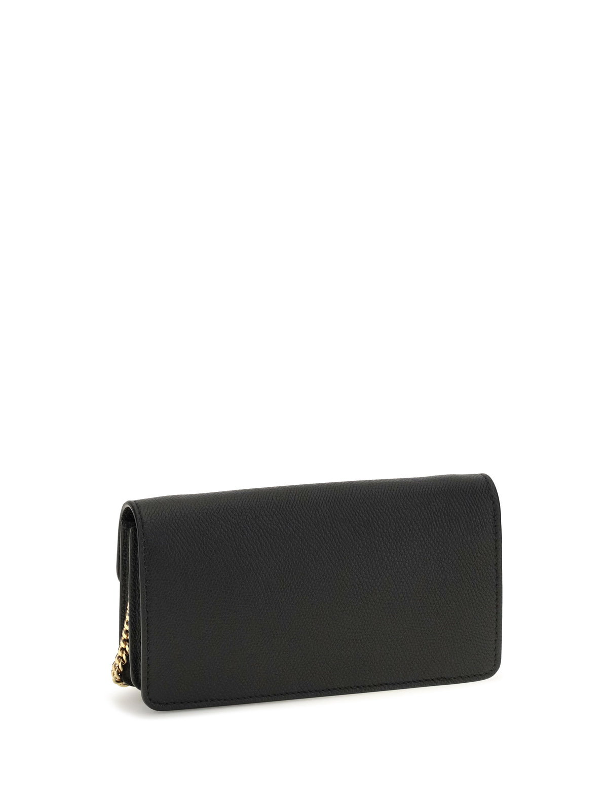 Valentino Garavani Women Vlogo Signature Grainy Calfskin Chain Wallet