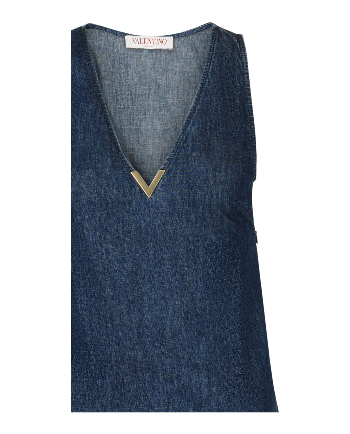 Valentino Valentino Womens Denim Feather-Trim Mini Dress