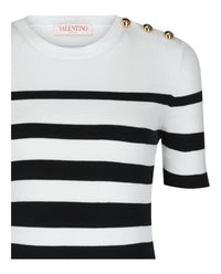 Valentino Valentino Womens Striped Sweater