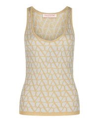 Valentino Valentino Womens Toile Iconographe Jacquard Tank Top