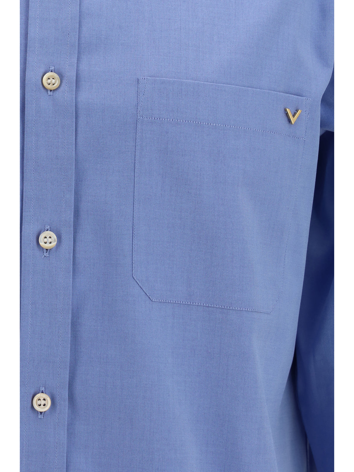 VALENTINO Valentino Men Lightweight Cotton Shirt With Vgold