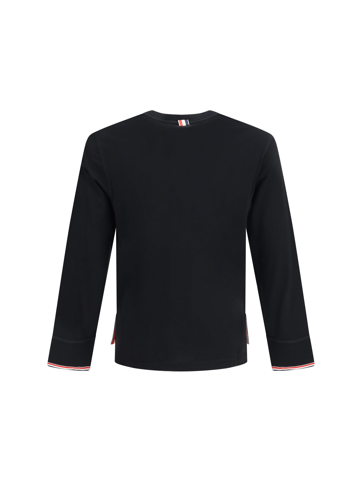 Thom Browne Men Buttoned Sweater With Rwb Cuffs