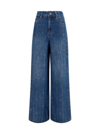 SELF-PORTRAIT Self-Portrait Women Crystal-Striped Jeans