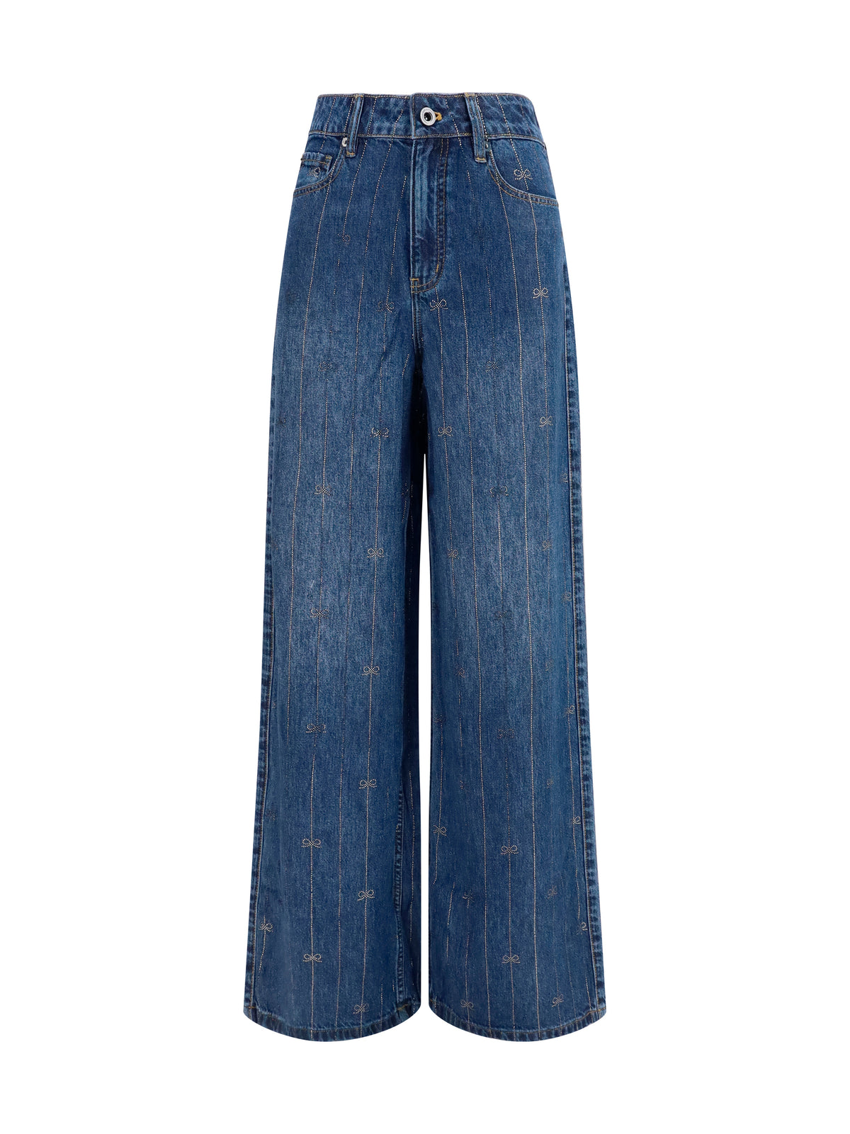 SELF-PORTRAIT Self-Portrait Women Crystal-Striped Jeans