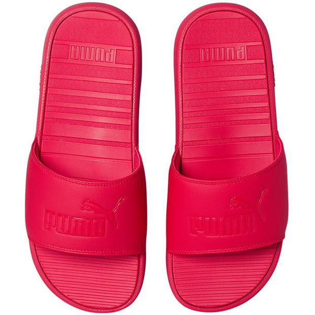 Cool Cat Mens Faux Leather Embossed Pool Slides