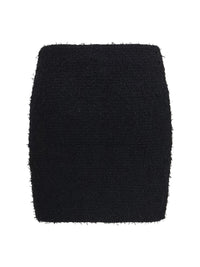Balmain Women Tweed Mini Skirt With Logo Buttons