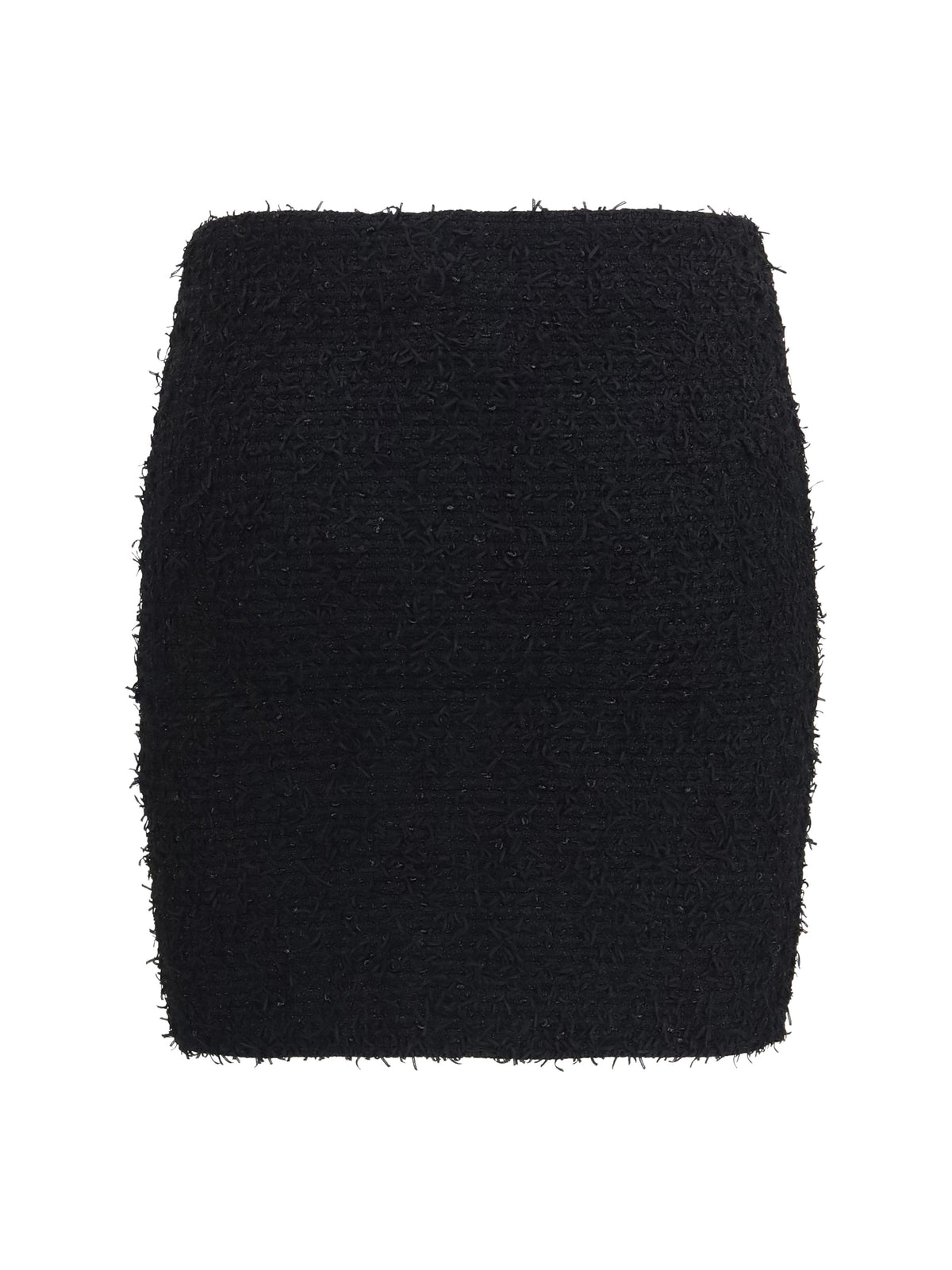 Balmain Women Tweed Mini Skirt With Logo Buttons