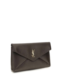 SAINT LAURENT Saint Laurent Women Envelope Leather Clutch