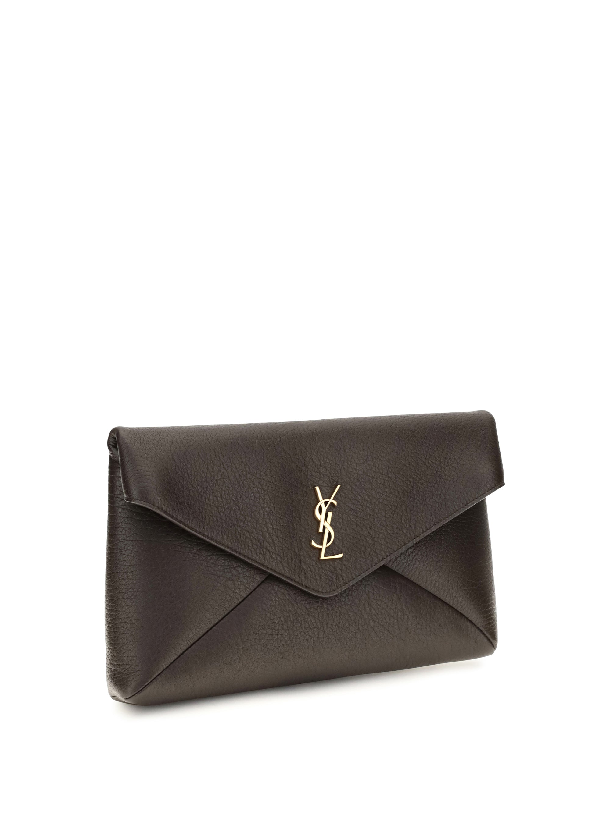 SAINT LAURENT Saint Laurent Women Envelope Leather Clutch