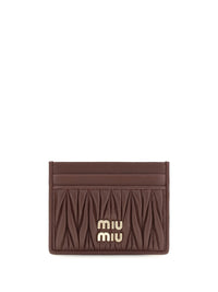 MIU MIU Miu Miu Women Matelassé Nappa Leather Card Holder