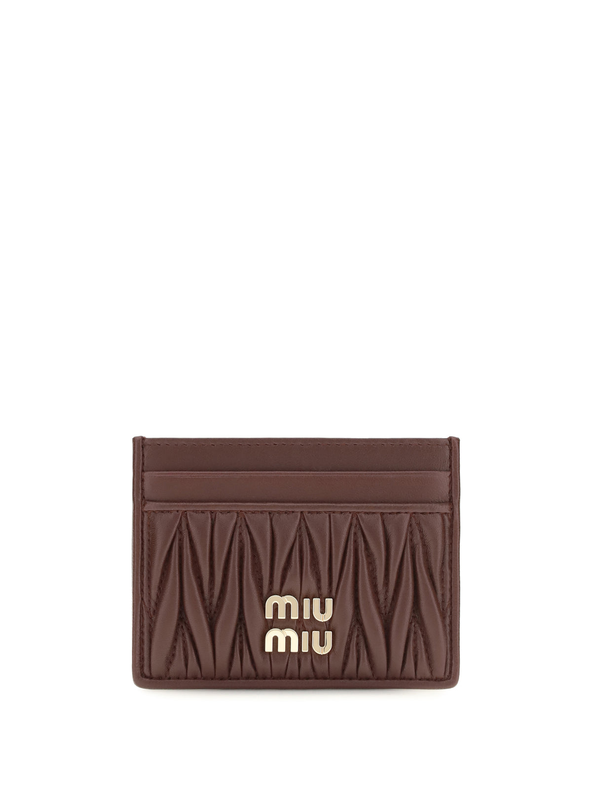 MIU MIU Miu Miu Women Matelassé Nappa Leather Card Holder