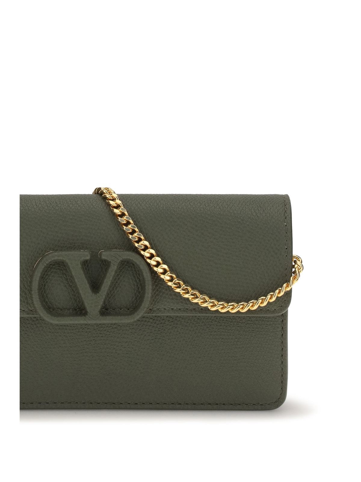 VALENTINO GARAVANI Valentino Garavani Women Vlogo Signature Grainy Calfskin Chain Wallet