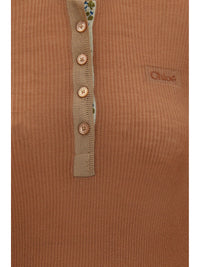 CHLOÉ Chloé Women Ultra-Fine Wool Knit Henley Top
