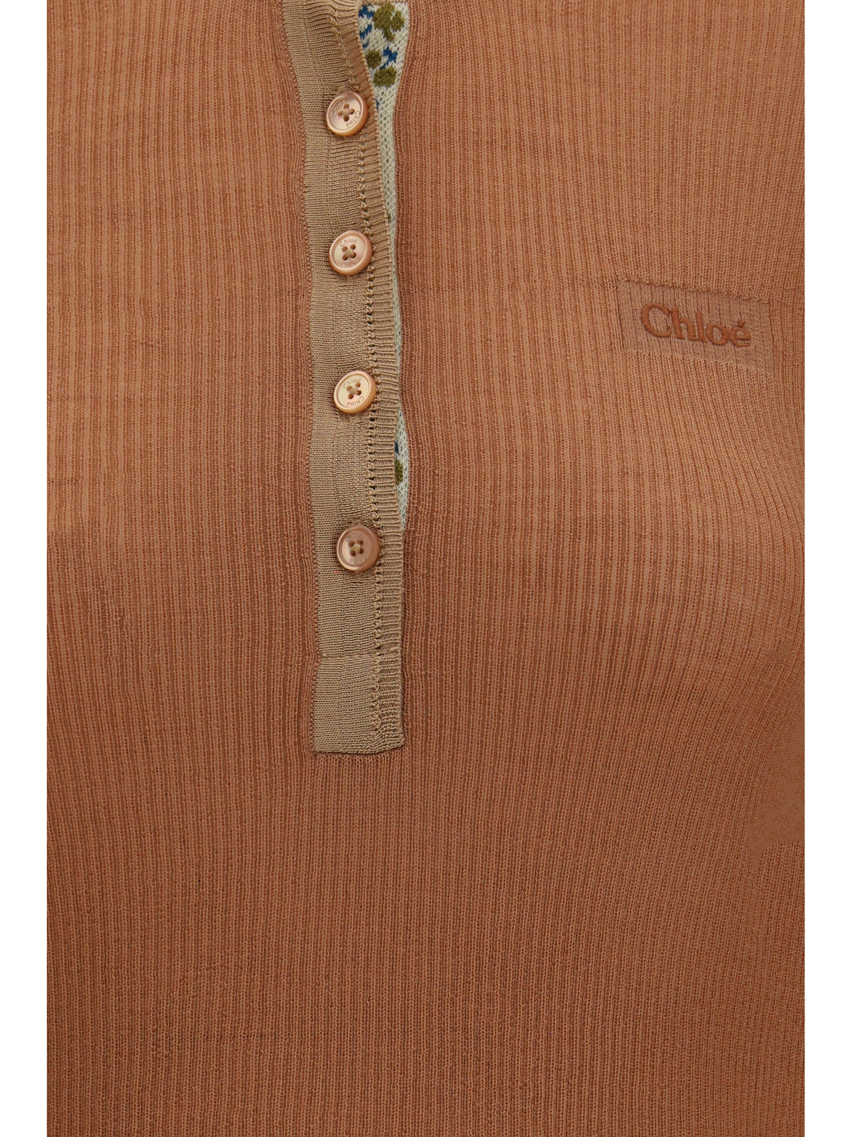 CHLOÉ Chloé Women Ultra-Fine Wool Knit Henley Top