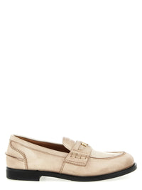 Miu Miu Women Waxed Leather Loafers