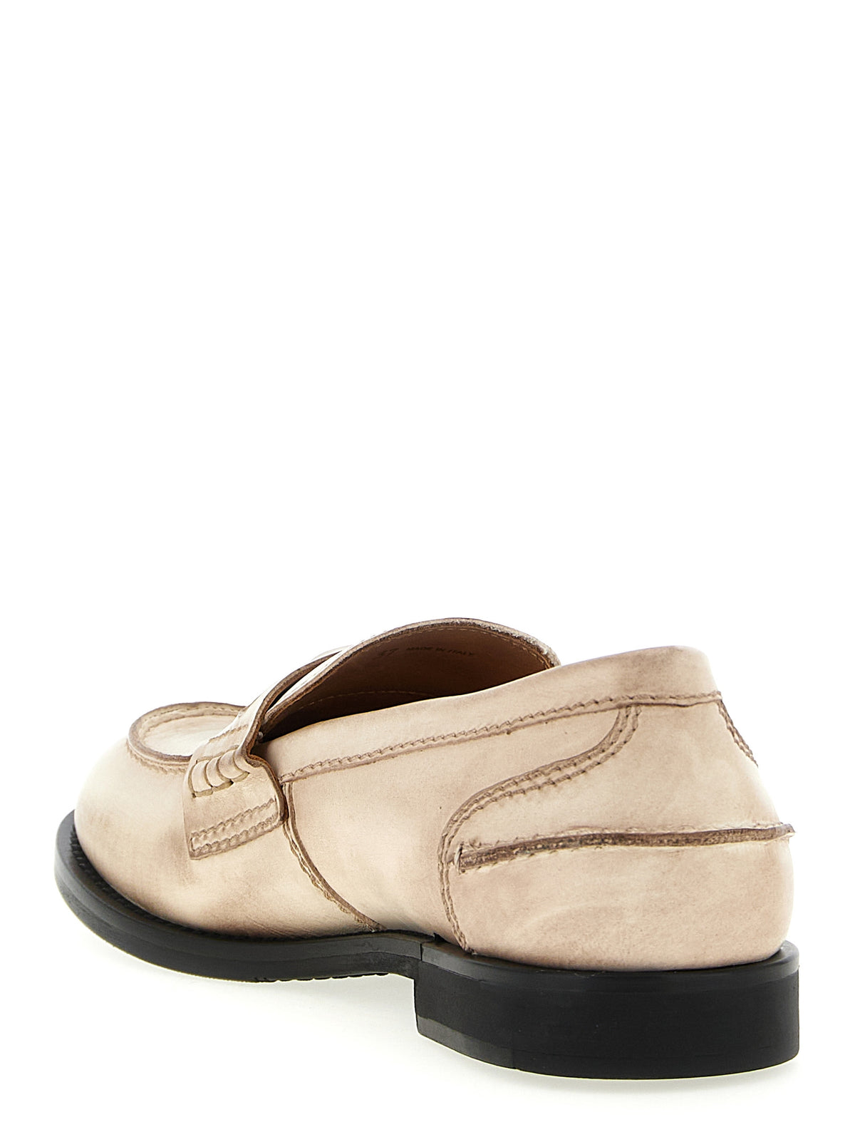 Miu Miu Women Waxed Leather Loafers