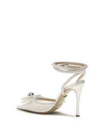 Mach & Mach Women Double Bow Satin Pumps