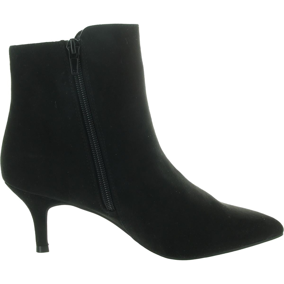 Carminee Womens Zipper Faux Suede Booties