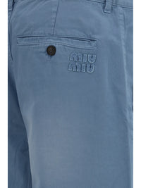 Miu Miu Women Garment-Dyed Wide-Leg Pants