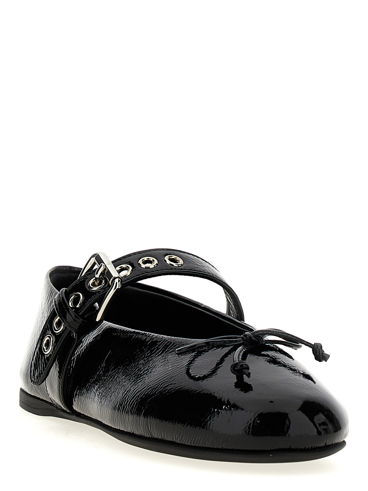 Miu Miu Women Buckle And Bow Ballet Flats