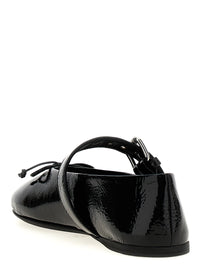 Miu Miu Women Buckle And Bow Ballet Flats