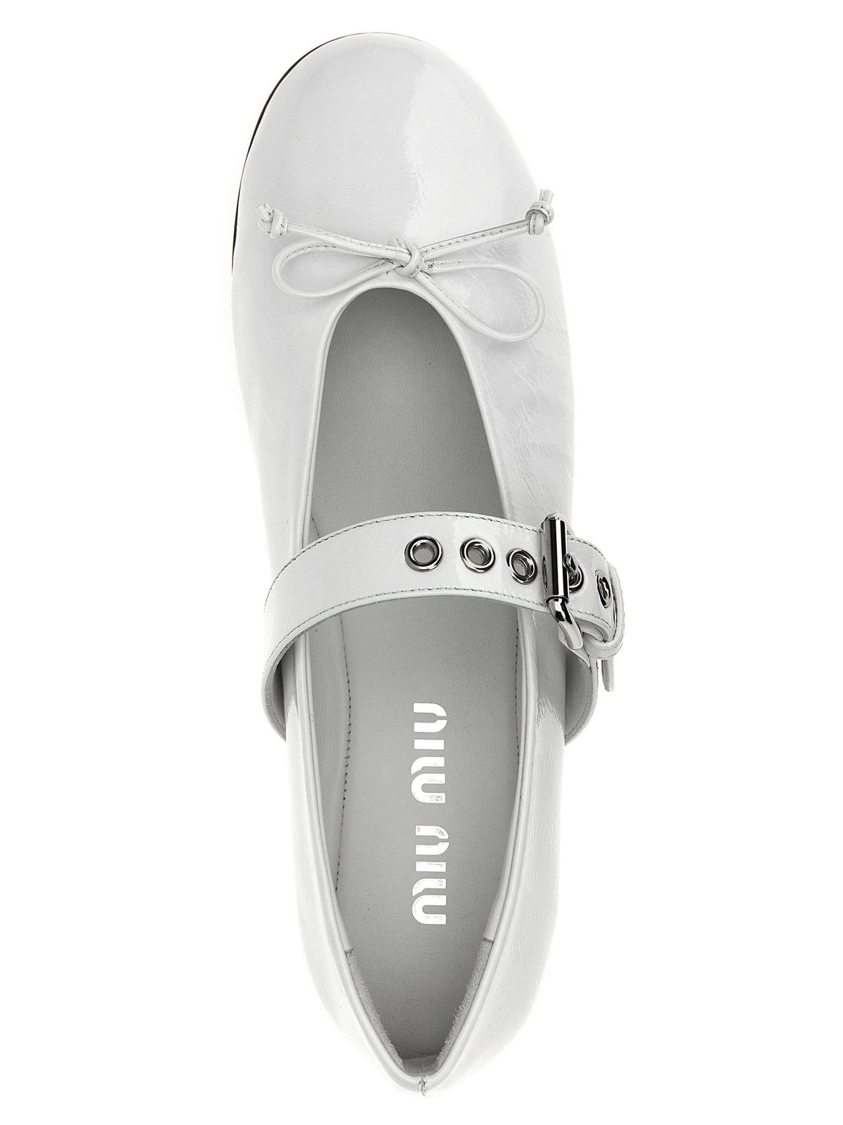 MIU MIU Miu Miu Women Buckle And Bow Ballet Flats